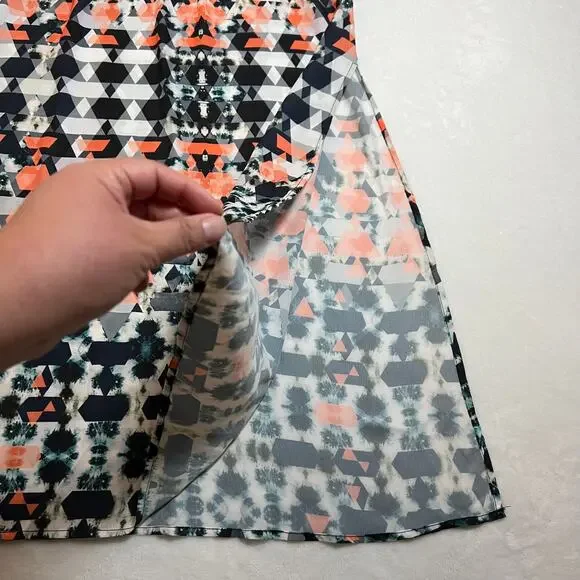 Romeo & Juliet Couture V-Neck Geometric Print Maxi Dress Size S Festival Casual - Picture 7 of 9